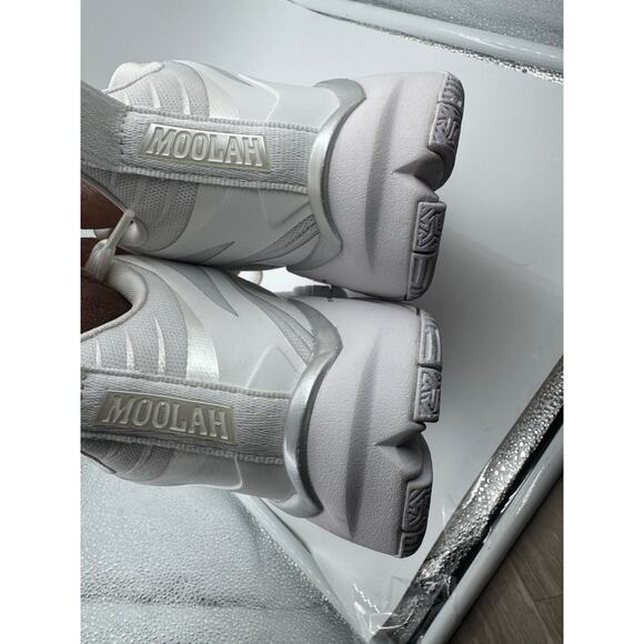 Moolah Triple Double White Silver Pro Basketball Glitch Mode Women Size 9 Nwob - Picture 6 of 7